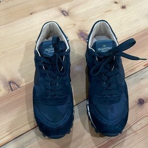 Like new.  Valentino studded sneakers. Black.  Size 39.